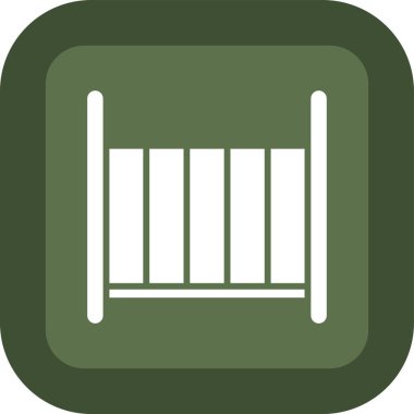 barkod çubuğu yuvarlanmış vektör simgesi