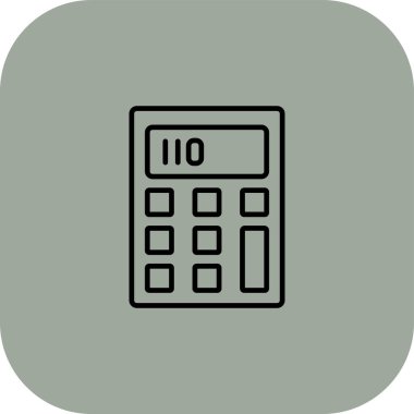 hesap makinesi simgesi, vektör illüstrasyonu