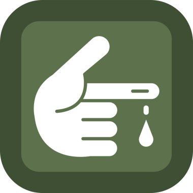 Damla düz kare vektör simgesi