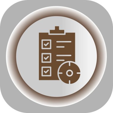 Kontrol listesi simgesinin vektör illüstrasyonu