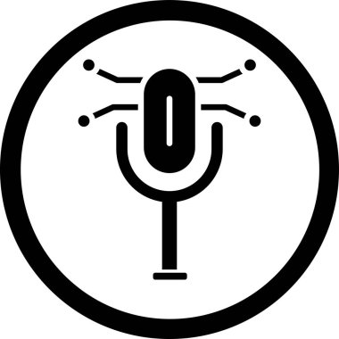 Mikrofon. Web simgesi basit illüstrasyon