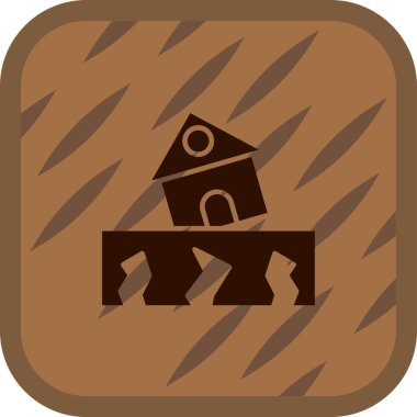 ev inşa simgesi, vektör illüstrasyon tasarımı