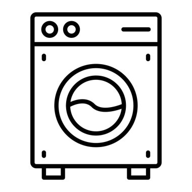 makine çamaşır makinesi simgesi, özet biçimi