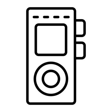 elektrik kamera ince çizgi vektör simgesi