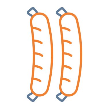 sosis simgesi vektör illüstrasyonu