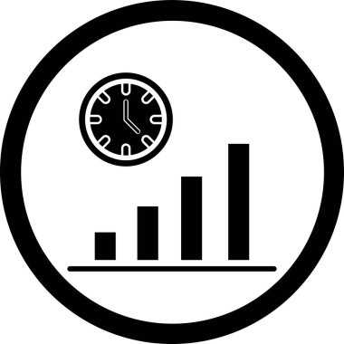 Zaman yönetimi simgesi vektör illüstrasyonu