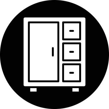Dolap. Web simgesi basit illüstrasyon