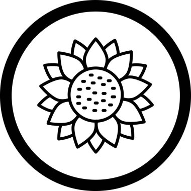 lotus. Web simgesi basit illüstrasyon