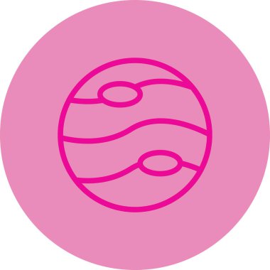 Bir gezegen simgesinin vektör illüstrasyonu