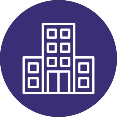 Bina. Web simgesi basit illüstrasyon