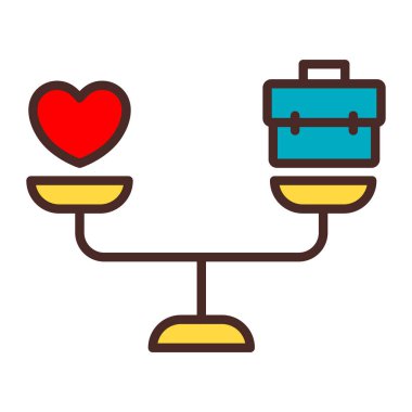 İp vektör illüstrasyonlu kalp, aşk konsepti