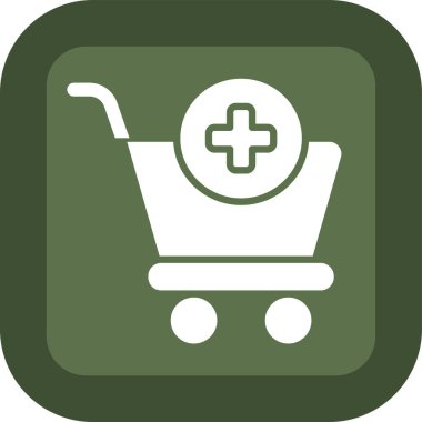 Eczane sepeti vektör simgesi