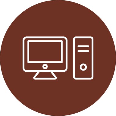 vektör lcd simgesi illüstrasyonu