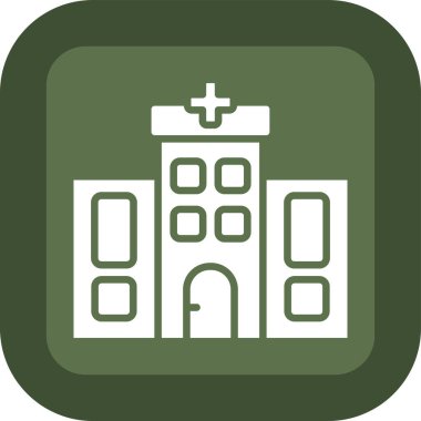 Hastane binası ikon vektör illüstrasyonu