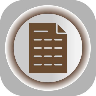 Benzersiz Gazete Vektör Satırı Simgesi