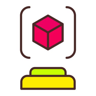 Bir kutunun vektör illüstrasyonu