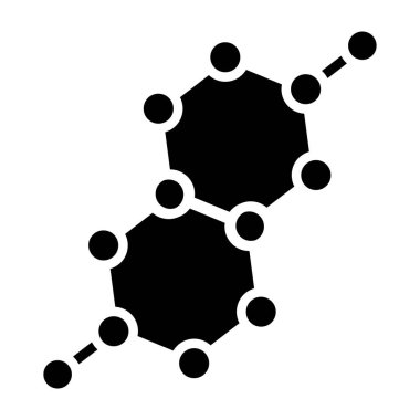Molekül simgesi. Web tasarımı için moleküler vektör sembolünün basit bir gösterimi
