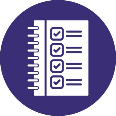 Kontrol listesi simgesi vektör illüstrasyonu