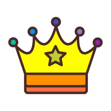 taç simgesi vektör illüstrasyonu