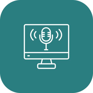 Mikrofon simgesinin vektör illüstrasyonu