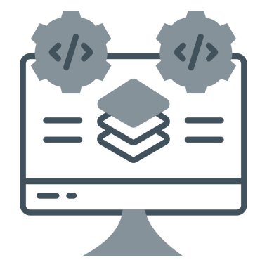 programlama simgesi, vektör illüstrasyonu