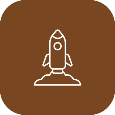 Kişisel ve ticari kullanım için uzay roketi simgesi...