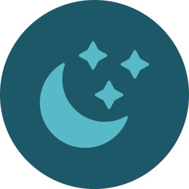 Ay vektör simgesi modern basit tasarım