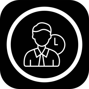 İş adamı simgesi soyut bir grupta izole edildi