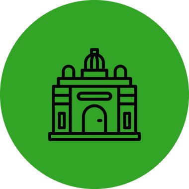 Eşsiz Hint yapı vektör çizgisi simgesi