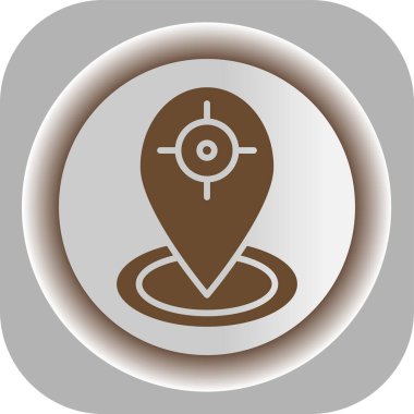 GPS Navigasyon simgesi, vektör illüstrasyonu