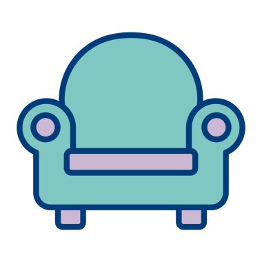 Kanepe. Web simgesi basit illüstrasyon