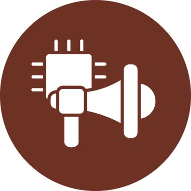 Megafon. Web simgesi basit illüstrasyon