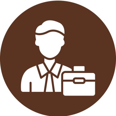 Çantalı bir adamın vektör çizimi