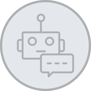 robot. Web simgesi basit illüstrasyon