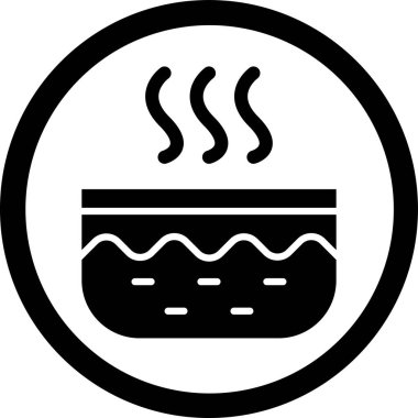 sıcak yiyecek web simgesi, vektör illüstrasyonu