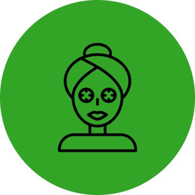 Benzersiz kız vektör çizgisi simgesi