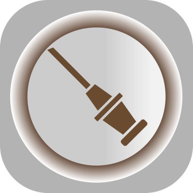 Siyah düğmeli boya fırçası simgesi