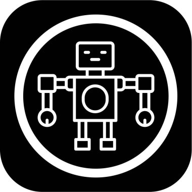 robot ikon vektör illüstrasyonu