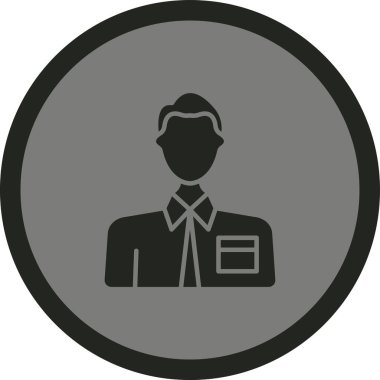 İş adamı simgesinin vektör illüstrasyonu