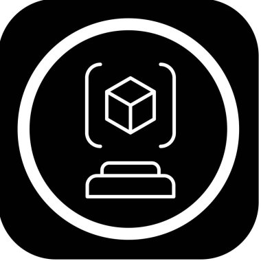 küp simgesi, vektör illüstrasyonu