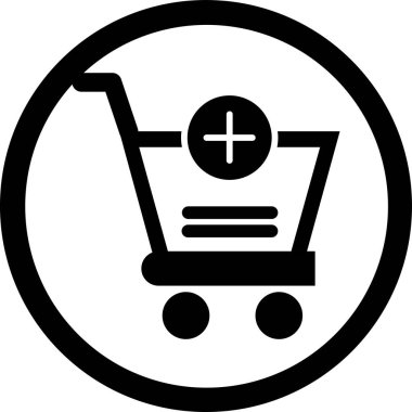 Sepet simgesinin vektör illüstrasyonu