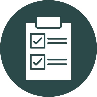 Kontrol listesi simgesi vektör illüstrasyonu