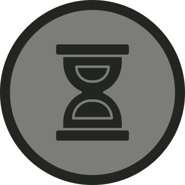 Kum saati. Web simgesi basit illüstrasyon