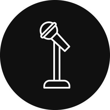 mikrofon simgesi vektör illüstrasyonu