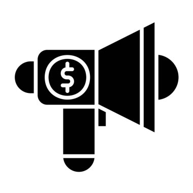 Pazarlama web simgesi, vektör illüstrasyonu