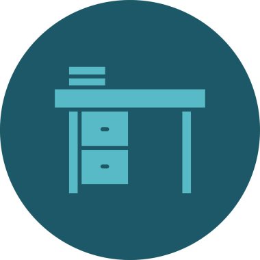 Masa. Web simgesi basit illüstrasyon