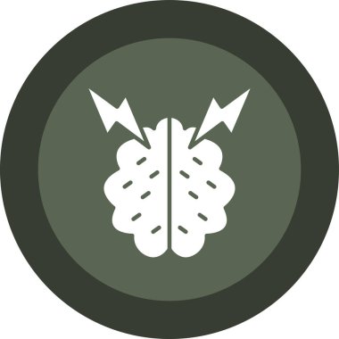 Beyin. Web simgesi basit illüstrasyon