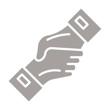 Bir el sıkışma vektör simgesi tutuyor