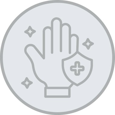 Bir el simgesinin vektör illüstrasyonu