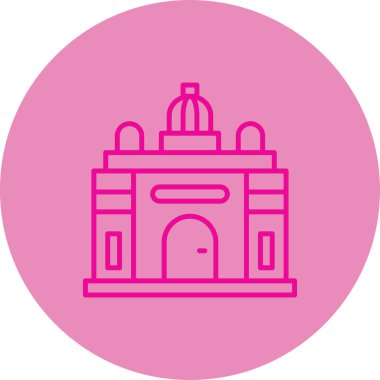 Hindistan. Web simgesi basit illüstrasyon